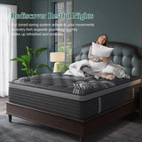 12" Gel Memory Foam Hybrid Pocket Spring Mattress Twin Full King Queen