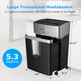 Micro Cut Paper Shredder 12 Sheet, P-4 High Security, 55 dB Ultra-Quiet