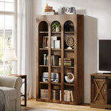 Tribesigns 70.87" Bookshelf, 5-Tier Arched Display Bookcase with Open Storage Shelves,