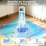 Portable evaporative air cooler for home and office with 4-in-1 functionality
