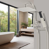 10'' High Pressure Rainfall Shower Head with Handheld Spray Showerhead