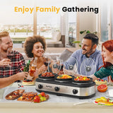 Triple Slow Cooker, Buffet Server and Food Warmer, Small Mini Pot with 3 Adjustable Temp