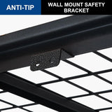 4-Tier Metal Garage Shelves 46x24x72in Adjustable Heavy Duty Steel for Warehouse Workshop