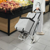 Silver Steel Oxford Cloth Multifunctional Sketch Easel Trolley Folding Three-wheeled
