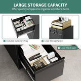 Lateral File Cabinet 3 Drawer, Metal Filing Cabinet with Lock & Keys
