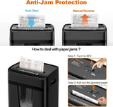 12-Sheet Cross Cut Shredder for Home Office, 5.5 Gal Pullout Bin