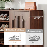 Shoe Cabinet with Do, 5-Tier Shoe Storage Cabinet with Adjustable Shelves