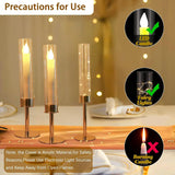 12PCS Gold Candle Sticks Holder in Bulk for Table Centerpiece