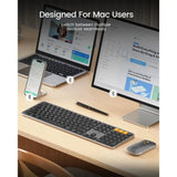Wireless Backlit Keyboard and Mouse Combo for Multi-Device Use, Rechargeable