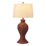 31" Table Lamp for Living Room w/ Gray Linen Drum Shade