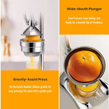 Heavy Duty Manual Citrus Juicer with U-Shaped Base, Stainless Steel Hand Press for Oranges