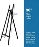 A-Frame Wooden Display Easel - Adjustable Lyre Beechwood Studio Easel