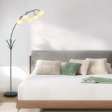 Contemporary Floor Lamp for Living Room with 5 LED Bulbs, Foot Switch