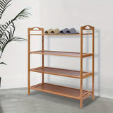 4-Tier Bamboo Shoe Rack |Durable, Stylish for Hallway |Lightweight & Sturdy
