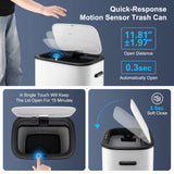 Automatic Trash Can with Lid,14.5 Gallon Smart Trash Can for Bedroom, Bathroom, Kitchen