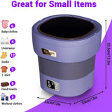 12L Collapsible Mini Washing Machine & Dryer - Deep Clean for Underwear, Socks & Small Clothes - Compact Laundry Solution for Apartments, Dorms, Hotels & Travel - with Spin Basket