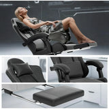 Athena Collection Carbon Fiber Black Gaming Chair - Ergonomic with Footrest