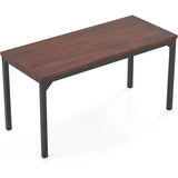 4-Person Meeting Room Table: Large Tabletop, Heavy-Duty Metal, Multifunctional Desk for Home, Office,