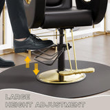 Commercial Barber Chair Reclining & 360° Swivel, Heavy Duty Hydraulic S