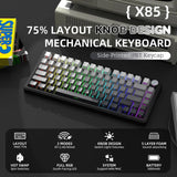 ATTACK SHARK X85 Wireless Mechanical Gaming Keyboard,TKL 82 Keys