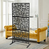 Metal Privacy Screen Outdoor Decorative Privacy Screen with Stand Freestanding Privacy Screen