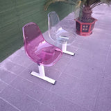 Three-person transparent plastic row chair Square waiting  Hospital bench