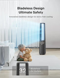 40" Smart Bladeless Fan for Bedroom - Tower Fan, Alexa/Google / WiFi
