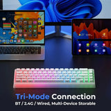 60% Mechanical Gaming Keyboard with QMK/VIA, Topographic Design
