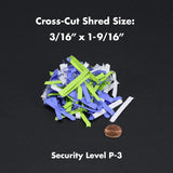 12-Sheet Crosscut Paper and Credit Card Shredder with Anti-Jam, 5.2-Gallon