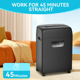18-Sheet High Security Level P-4 Heavy Duty Paper/Card Shredder for Home Office by 5.28 Gallons Pullout Waste Bin