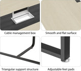 8FT Conference Table,94.4 L x 47.2 W x30.7 H Meeting Seminar Table with Grommet,Stability Enhancement,Large Conference Room