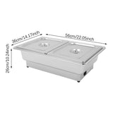 13.5L/14.26Qt Electric Chafing Dish Buffet Set, Stainless Steel Buffet Server, Food Warmer