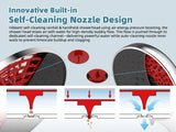 Self-cleaning Shower Head Combo, High Pressure 10'' Rain Showerhead
