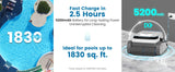 Blossom PC10 Wall & Waterline 1076.39 sq ft Intelligent Robotic Pool Cleaner
