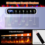 Electric Fireplace Heater, Compatible with Alexa & WiFi, Touch Screen