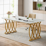 Tribesigns Modern Office Desk, 70.9" Wooden Computer Desk