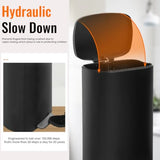Kitchen Trash Can with Lid for Office Bedroom Bathroom Step Trash Bin