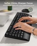 SGIAWETA-Wireless Bluetooth Keyboard and Mouse Combo, COE200 Ergonomic Wireless Keyboard