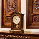 Wooden Mantel Clock TCW004DB Pendulum for Fireplace, Table, Bedroom