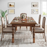 Tribesigns 62” Wood Patio Table for 4-6 People