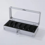 1pc Watch Display Storage Case 6/12/24 Grid Jewelry Watches Display Storage Box Square Case Suede Inside Rectangle Watch Holder