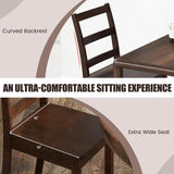 Dining Chairs Set of 4, Ladder Back Side Chairs with Solid Rubber Wood Legs ed