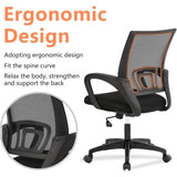 PayLessHere Black Mesh Office Chair Adjustable Lumbar Support Armrest