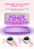 Rechargeable UV LED Nail Lamp 72W Cordless UV Light for Nails With Rhinestone Heart Shaped Manicure Pedicure
