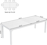 Large 6.5ft Conference Room Table, 78.74" W x 27.56" D Office Meeting Desk for Boardroom
