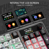 Redragon 719 PRO Wireless Gasket Gaming Hype Screen & Knob, 95 Keys Mechanical Keyboard,Easy-Control 1.14’’ TFT Info Display