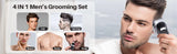 Professional Hair Clippers For Men Nose Hair Trimmer Beard Trimmer 4-piece Set, Cordless Rechargeable