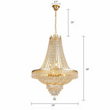 Luxury Crystal Chandelier, Modern Gold French Empire Crystal Ceiling Chandelier