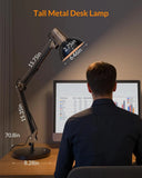 Adjustable Metal Desk Lamp with Clamp, Flexible Gooseneck, On/Off Switch