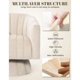360 Degree Swivel Barrel Chair with Velvet Upholstery, Perfect